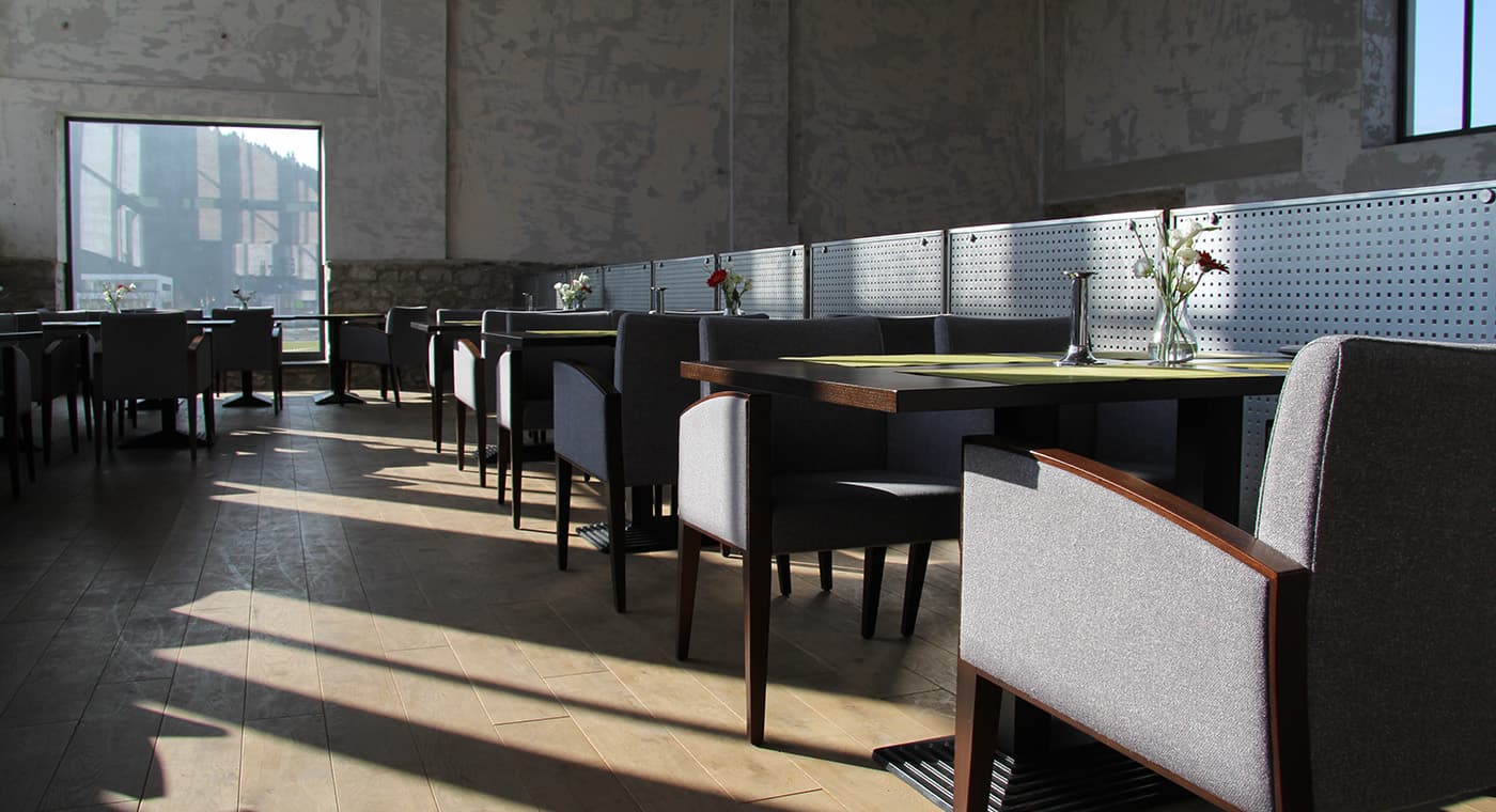 Industrielles Interieur des Restaurant 32Süd